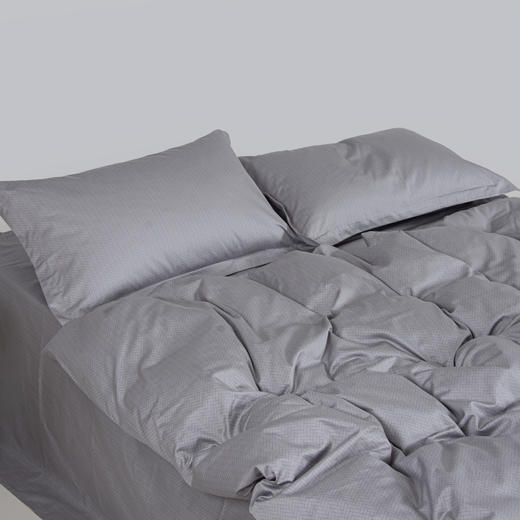 80S长绒棉贡缎印花四件套（灰调细纹） 商品图5