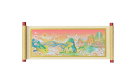 一帆风顺画卷磁贴-神仙居