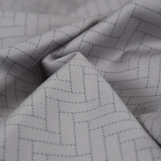 80S长绒棉贡缎印花四件套（灰调细纹） 商品图6