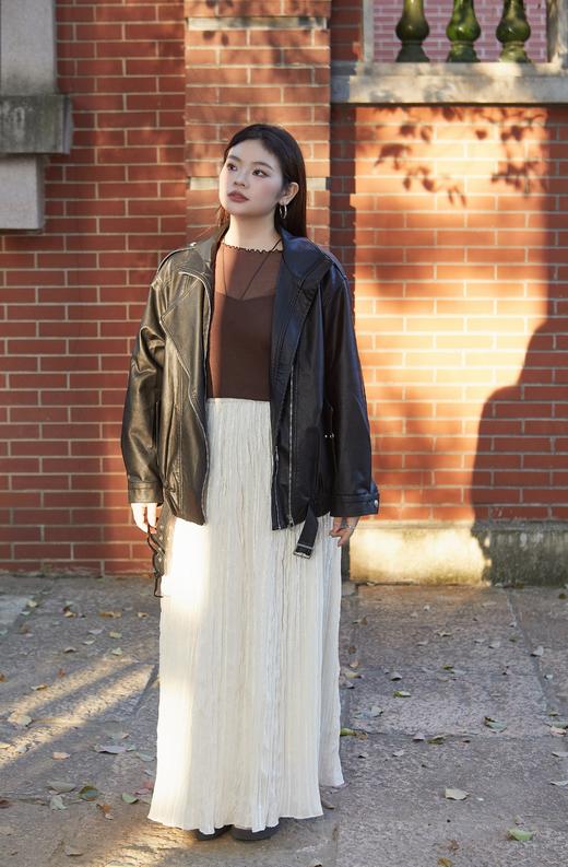 【皮衣 拉链款】拉链款更酷飒！花姐朋友出口俄罗斯款货源，高性价比款，环保蛋白皮，质感满分，光泽度佳~超柔软休闲夹克，皮衣外套秋装~ 商品图7