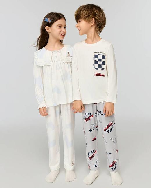 【云粉节】8楼爱慕儿童Aimer Kids男孩奶皮激情赛车套头长袖睡衣AK241J481，吊牌价329元 商品图2