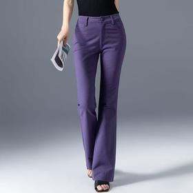 紫色牛仔裤女2025秋季新款裤子微喇裤高腰修身喇叭裤女裤爆款长裤