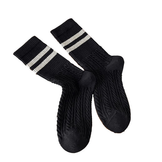 【潮系百搭堆堆袜】秋冬袜子 女中筒棉袜日系ins风复古麻花纹无骨袜 秋冬款女士堆堆潮袜 日系复古麻花袜  柔软无骨设计 潮流堆堆感  温暖又时髦 商品图4