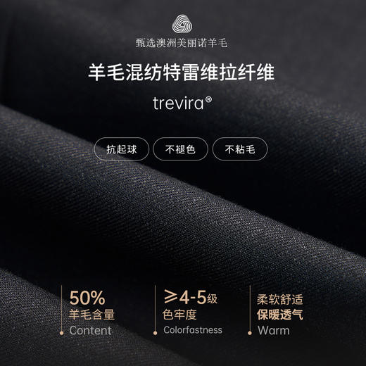 【铂金三号】50绵羊毛特雷维拉西裤257Z0S825N 商品图4