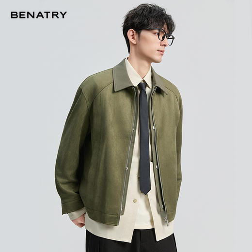 2025秋季麂皮绒翻领茄克外套ECF300002 商品图1