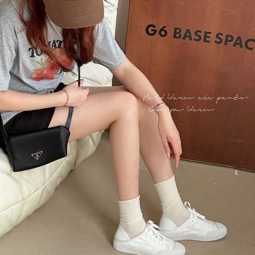 韩国PLAT BASE超软羊皮两穿小白鞋9901 商品图3