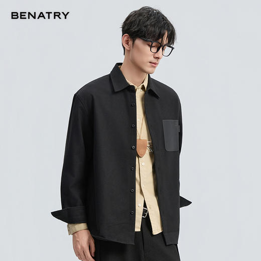 2025秋季新品翻领磨毛衬衣ECF311002 商品图5