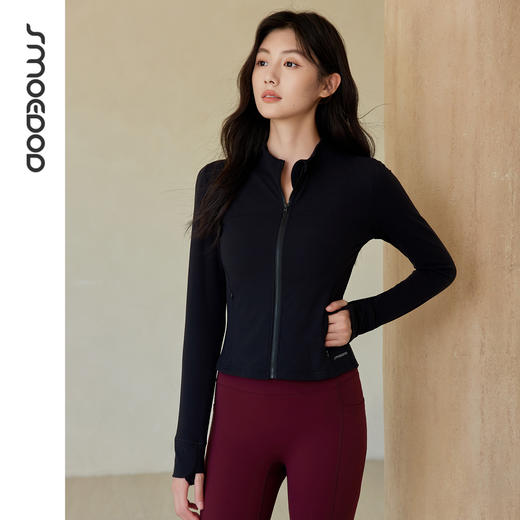 SMOEDOD/水沐伊朵女士运动瑜伽长袖立领外套显瘦修身健身50223 商品图1