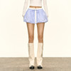 Ariseism 美式复古设计感蓝白格子花苞裙女秋季新款裙子 商品缩略图2