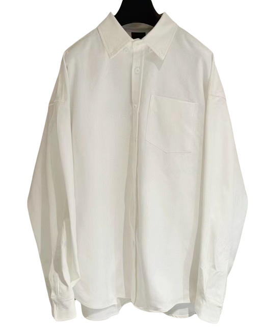 中性款廓型刺绣长袖衬衫B00 商品图0