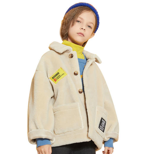 男童加厚外套秋冬款洋气秋装儿童加绒羊羔绒潮2020年新款男孩棉衣 商品图3