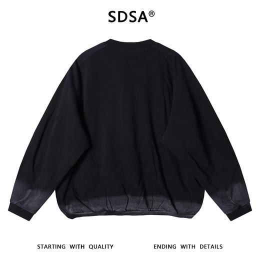 SDSA男士秋冬新款痞帅男装美式扎染字母印花圆领卫衣高街套头上衣 商品图5