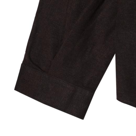 C002SDSA男士秋冬新款痞帅男装极简风纯色长袖翻领衬衫宽松百搭衬衣 商品图3