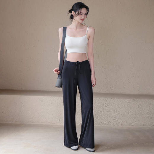 跃牌【安琪拉系列】凉感阔腿直筒裤抗菌宽松显瘦垂坠感跑步运动健身长裤CK5408 商品图4