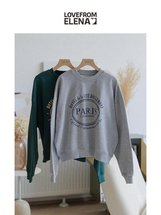 *韩牌ORE代工厂升级款 字母印花卫衣 商品图0