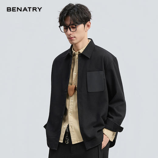 2025秋季新品翻领磨毛衬衣ECF311002 商品图6