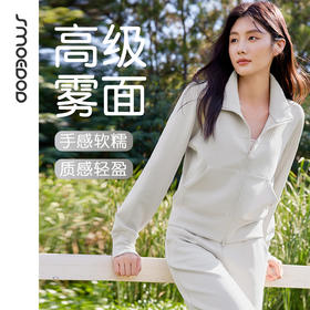 SMOEDOD/水沐伊朵立领短外套拉链女健身运动秋季外套长袖50202