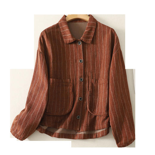 2025秋季新款时尚百搭外套女宽松休闲气质减龄夹克大口袋开衫上衣 商品图4