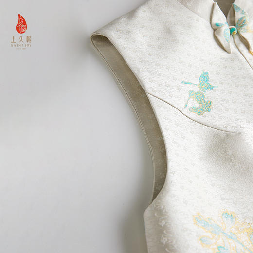 上久楷宋锦新中式轻奢女式马甲 耋算京垓册 CY1045201013 商品图3