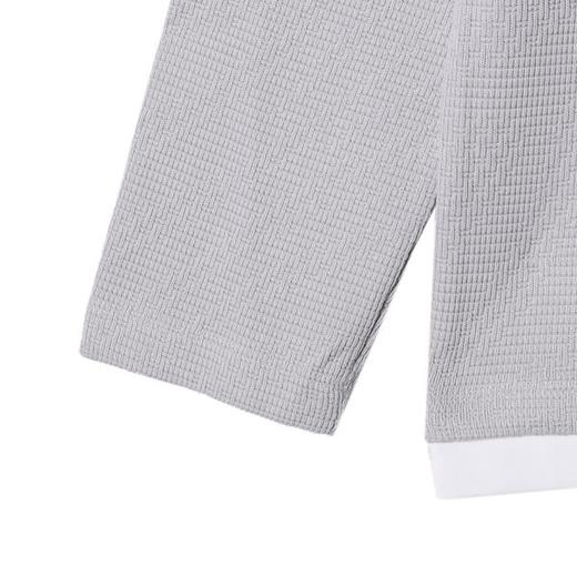 3268SDSA男士秋冬新款痞帅男装设计师撞色肌理感假两件长袖T恤百搭潮 商品图4