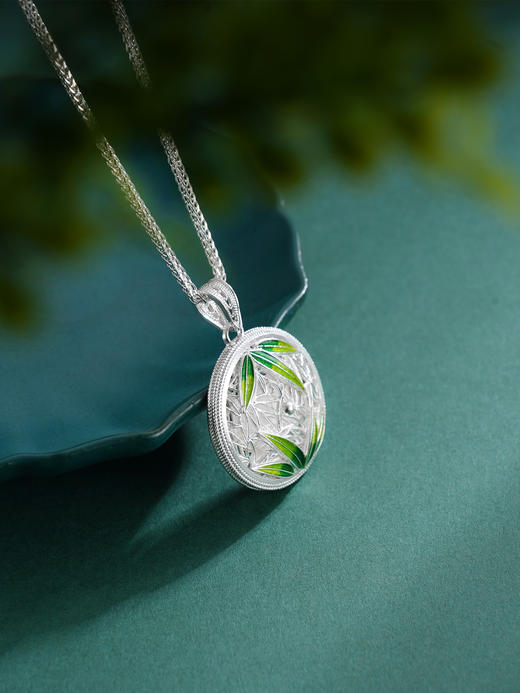 子佩集S990银【熊猫趴趴】双面套链项链【DSDZ003】大师工坊原创作品花丝珐琅彩2509 商品图7