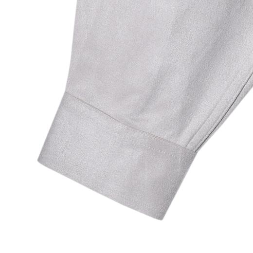 6354SDSA男士秋冬新款痞帅男装极简风绒面纯色翻领长袖衬衫复古百搭 商品图3