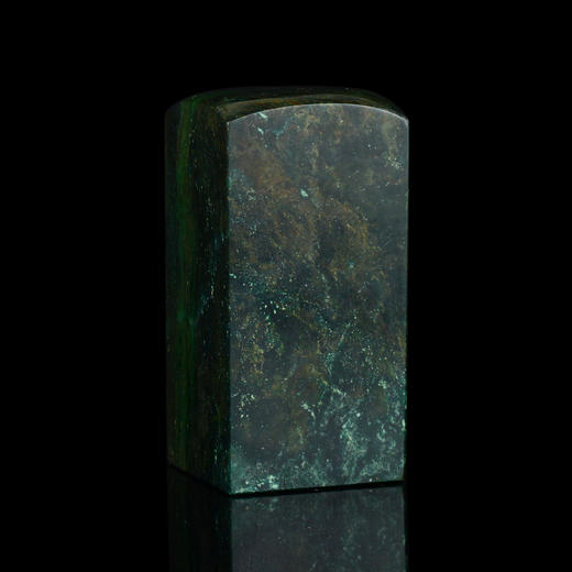 孤品017222孔雀绿斜头大方章-3.5*3.6*7.3cm 商品图2