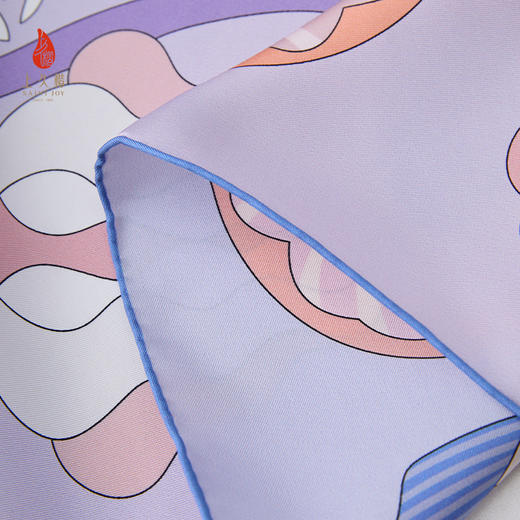 上久楷SAINTJOY/上久楷 双面印花真丝方巾 逸彩蔓颖WJ3J025206005 商品图4