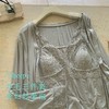 温润贵气～性感吊带睡袍长裤三件套带胸垫 羊毛家居服女带胸垫睡衣女保暖秋冬 商品缩略图6