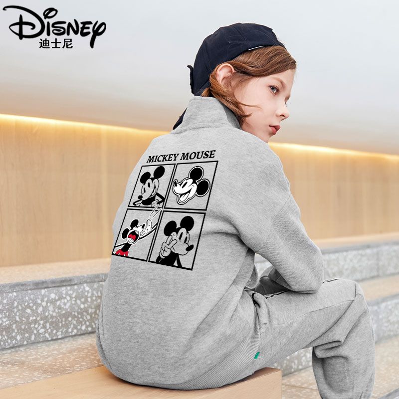 迪士尼男童外套春季2025新款儿童上衣春秋炸街痞帅男大童夹克春装