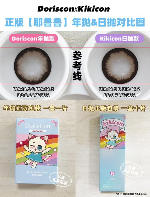 Doriscon半年抛·耶鲁鲁·14.5mm超大着色·韩产2片 商品图4