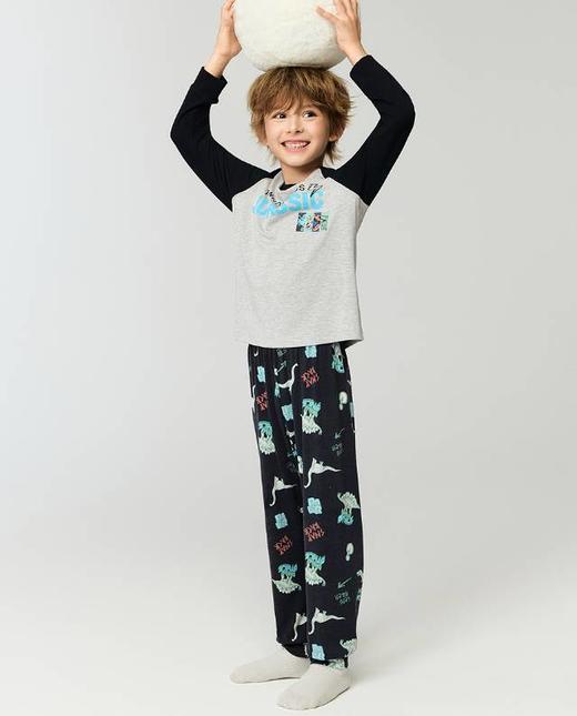 【云粉节】8楼爱慕儿童Aimer Kids男孩奶皮探秘侏罗纪长睡裤AK242J491，吊牌价329元 商品图2