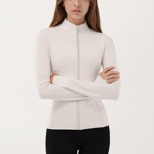 跃牌【安琪拉系列】2025新品瑜伽服拉链外套女修身立领收腰健身跑步运动瑜伽外套WT-5006 商品图2