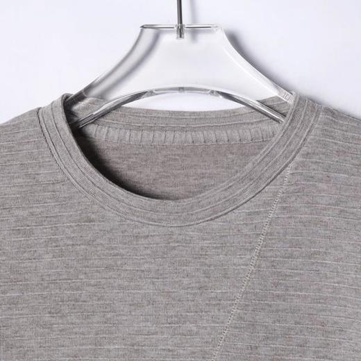 3552SDSA男士秋冬新款痞帅男装韩版条纹缝线圆领长袖T恤简约风百搭潮 商品图2