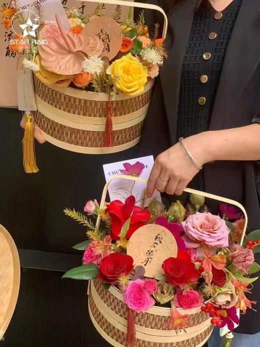 中秋节/双层手编手提花盒 商品图2