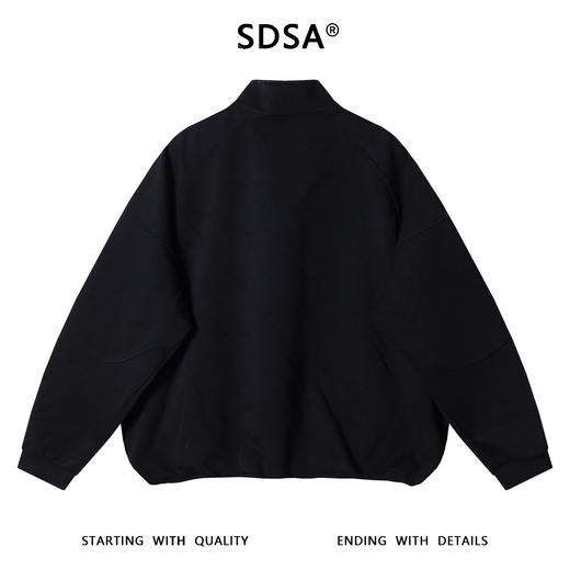 3090SDSA男士秋冬新款痞帅男装潮牌纯色半拉链立领卫衣下摆松紧时尚潮 商品图5