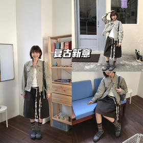 新品上身 | 夹克配棕色半身裙，文艺范十足，街头最文艺的girl！🙋