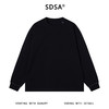SDSA男士秋冬新款痞帅男装简约纯色金属装饰圆领卫衣百搭宽松上衣 商品缩略图1
