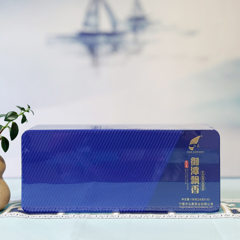 弘春茗茶茉莉花茶 御潭飘香义之春铁盒装108克