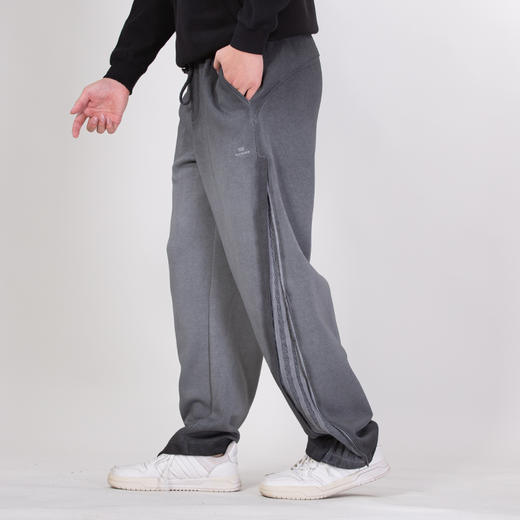 DRONKOO 2025 抽绳前破开拉链网布上下喷色做旧中厚卫裤长裤 商品图2