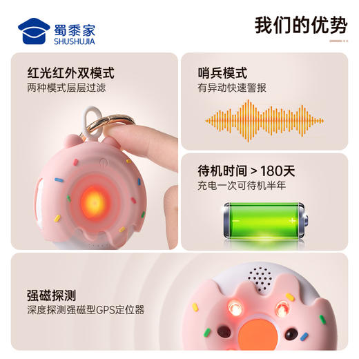 【甜甜圈探测器】摄像头智能探测仪 酒店防偷摄防窥神器 便携防偷拍监控检测器 商品图3