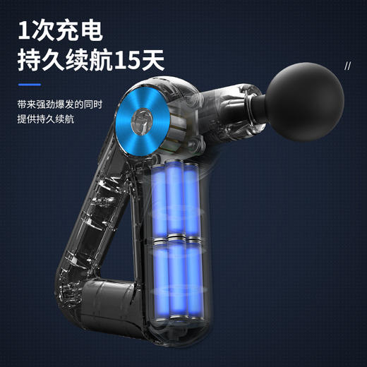 【持久续航+送9款专业按摩头】电动冲击三角筋膜枪 充电按键款肌肉放松按摩筋震动健身器材 按摩枪 商品图3