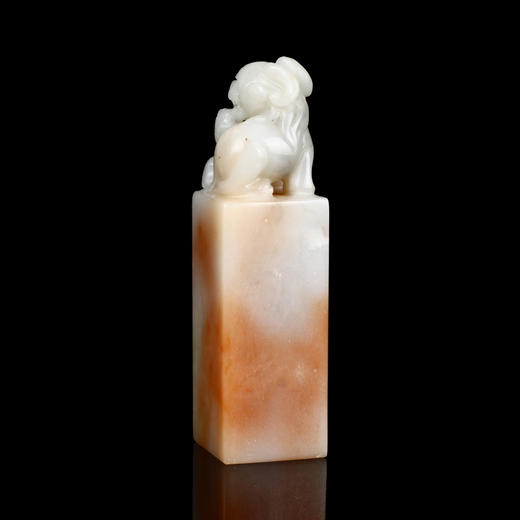 孤品017229老挝石桃花冻兽钮方章配高档锦盒-2.7*2.7*10.0cm 商品图2