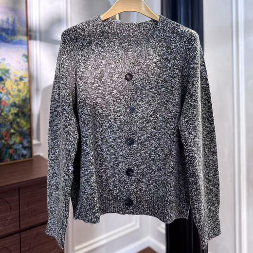 火桐hooton 邓肯花纱 大肚纱山羊绒纽扣开衫RP1037Y 商品图4