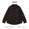 C002SDSA男士秋冬新款痞帅男装极简风纯色长袖翻领衬衫宽松百搭衬衣 商品缩略图0