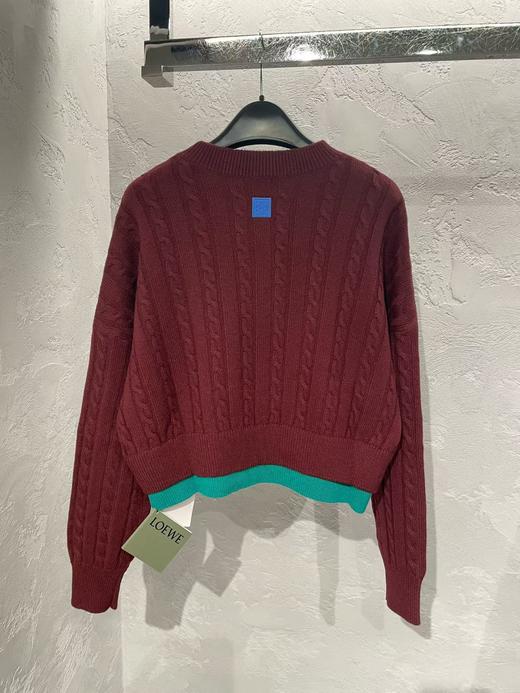 女款短款拼色针织毛衣014 商品图1