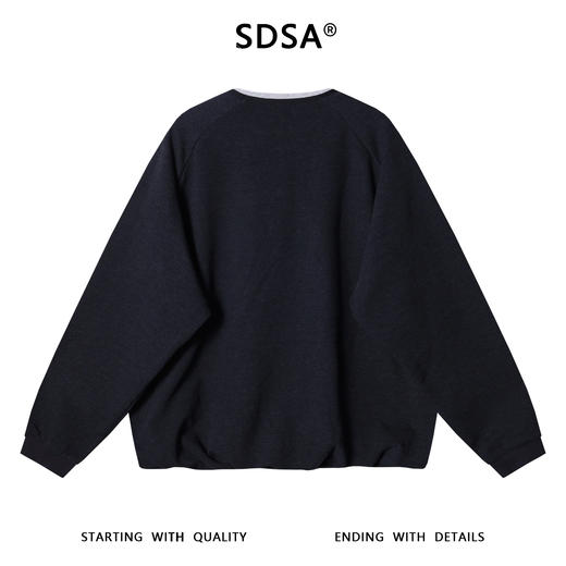 3075SDSA男士秋冬新款痞帅男装韩版简约撞色半拉链圆领假两件卫衣时尚 商品图5