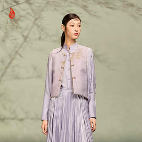 上久楷宋锦新中式轻奢女式马甲 椿萱图CY1045206017