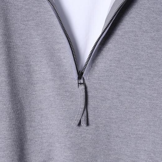 SDSA男士秋冬新款痞帅男装韩版简约撞色半拉链圆领假两件卫衣时尚 商品图3