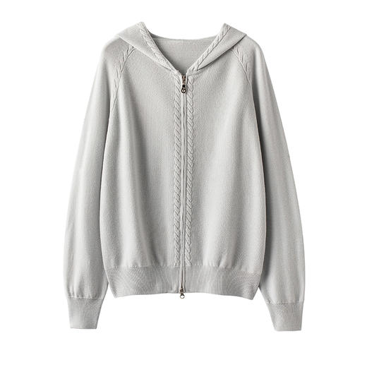 S·Y·C【国王的礼物】13.8微米超细100全羊毛开衫外套女 商品图0